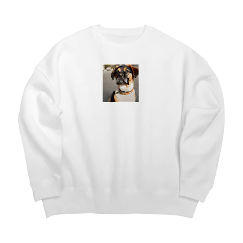 かわいい犬 Big Crew Neck Sweatshirt