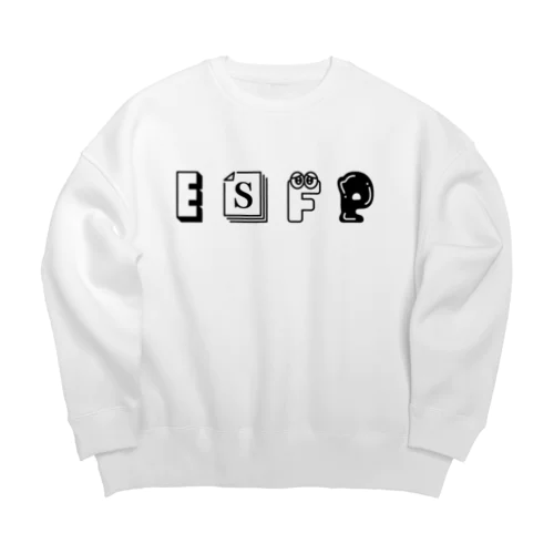 MBTI　ESFPさん用　グッズ　白 Big Crew Neck Sweatshirt