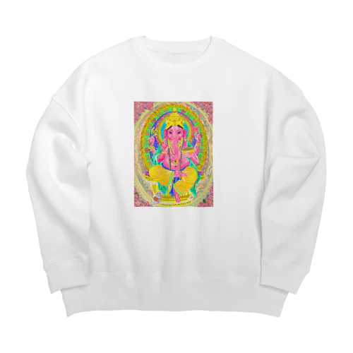 ピンクガネーシャ Big Crew Neck Sweatshirt