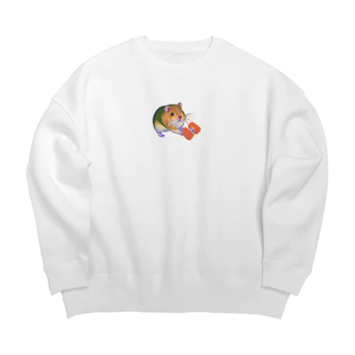 筋トレしているハムスター Big Crew Neck Sweatshirt