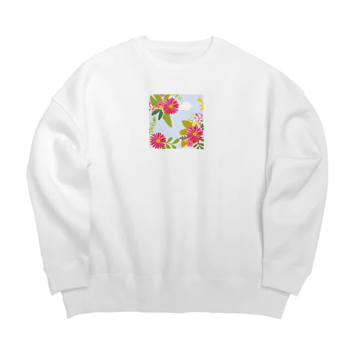 綺麗な花柄グッズ Big Crew Neck Sweatshirt