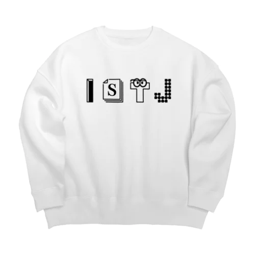 MBTI　ISTJさん用　グッズ　白 Big Crew Neck Sweatshirt