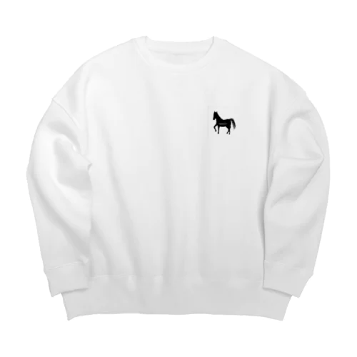  silhouette horse Big Crew Neck Sweatshirt