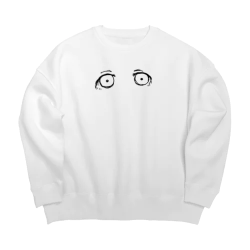 虚ろなおめめ Big Crew Neck Sweatshirt