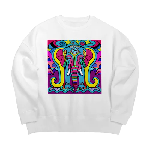 エキセントリックゾウ Big Crew Neck Sweatshirt