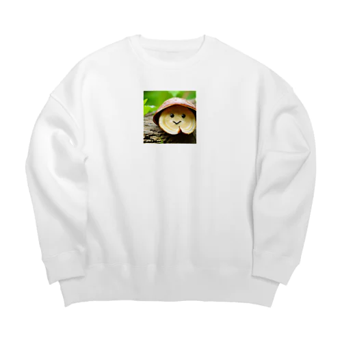 夏バテしいたけ Big Crew Neck Sweatshirt