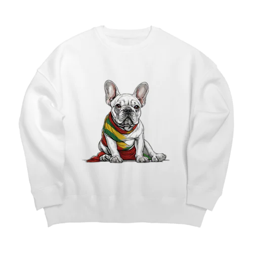 Frenchie-Rasta Dogg Big Crew Neck Sweatshirt