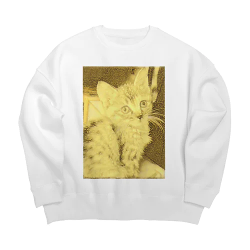 キラキラネコ Big Crew Neck Sweatshirt