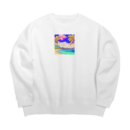 南国グラフィック Big Crew Neck Sweatshirt