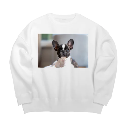 癒し系いぬ Big Crew Neck Sweatshirt