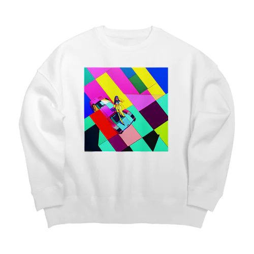 ポルシェ911 Big Crew Neck Sweatshirt