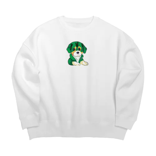 かわいい子犬 Big Crew Neck Sweatshirt