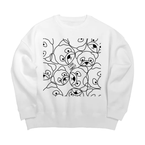 Dog family Big Crew Neck Sweatshirt