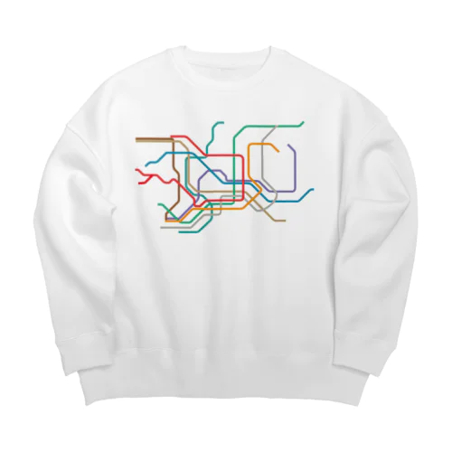 東京メトロ路線図-TOKYO METRO-東京地下鉄路線図- Big Crew Neck Sweatshirt