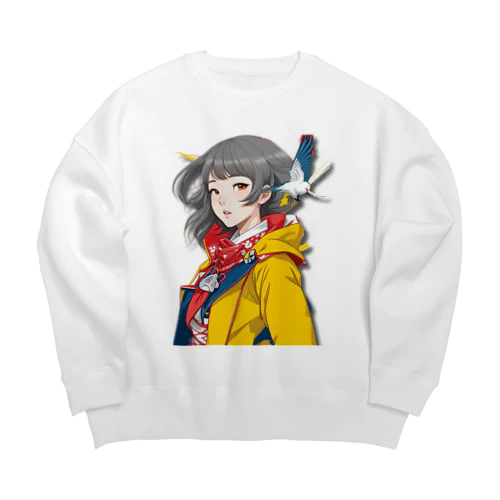 大正レトロJYOSI　レイナ Big Crew Neck Sweatshirt