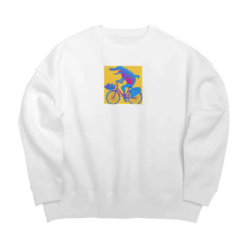 お買い物ワニ君 Big Crew Neck Sweatshirt