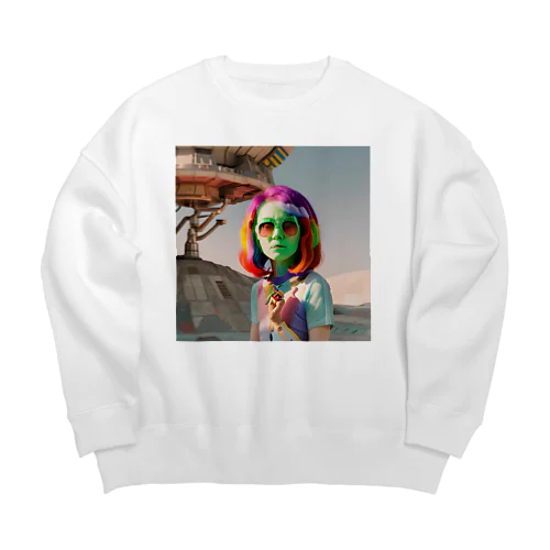 宇宙人シリーズ Big Crew Neck Sweatshirt