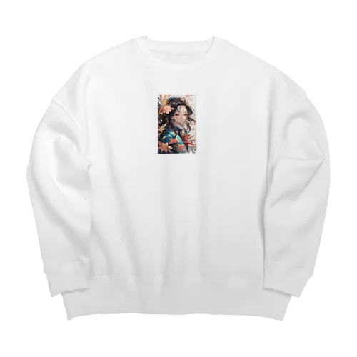 オリジナルAIイラスト Big Crew Neck Sweatshirt