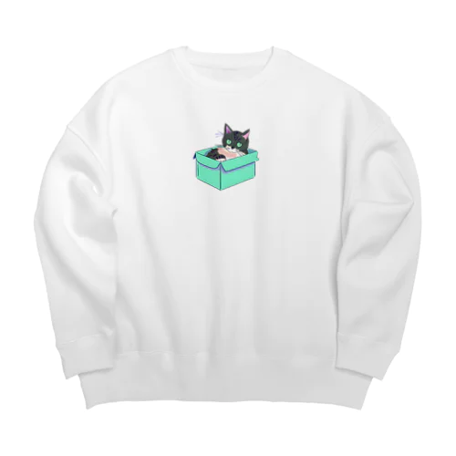 ダンボール猫 Big Crew Neck Sweatshirt