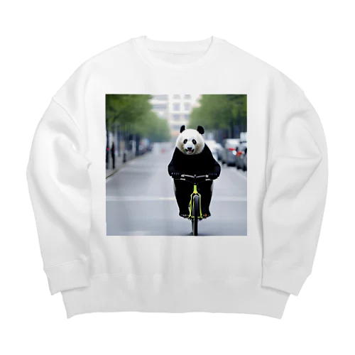 爆走パンダ Big Crew Neck Sweatshirt