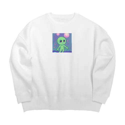 Cosmic Invader Big Crew Neck Sweatshirt