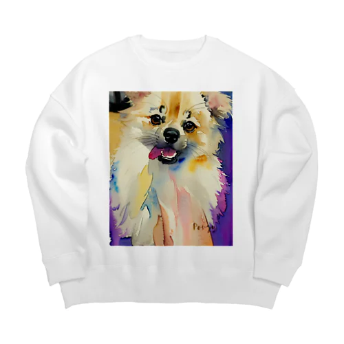 秋めく！ぽんずくん Big Crew Neck Sweatshirt