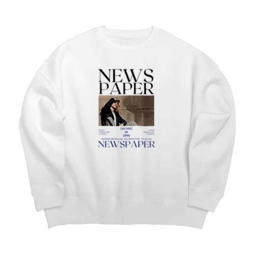 NEWS PAPER Big Crew Neck Sweatshirt