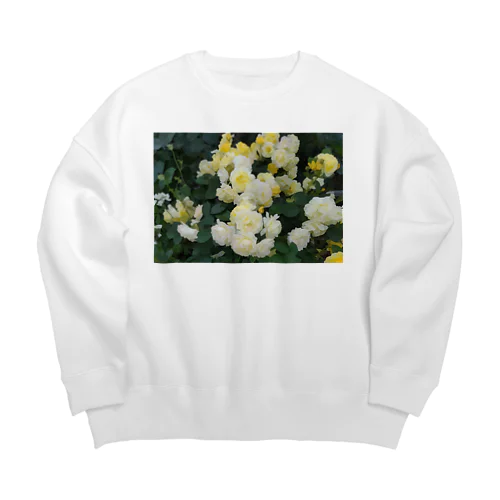 黄色い薔薇の花 Big Crew Neck Sweatshirt