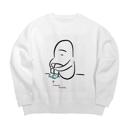 新しい靴下を履いたオバケ Big Crew Neck Sweatshirt