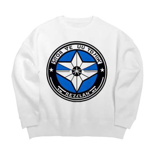 かっこいいエンブレム Big Crew Neck Sweatshirt