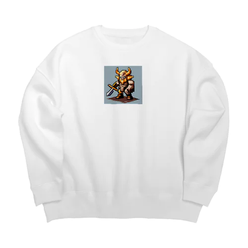 ドット絵バイキング Big Crew Neck Sweatshirt