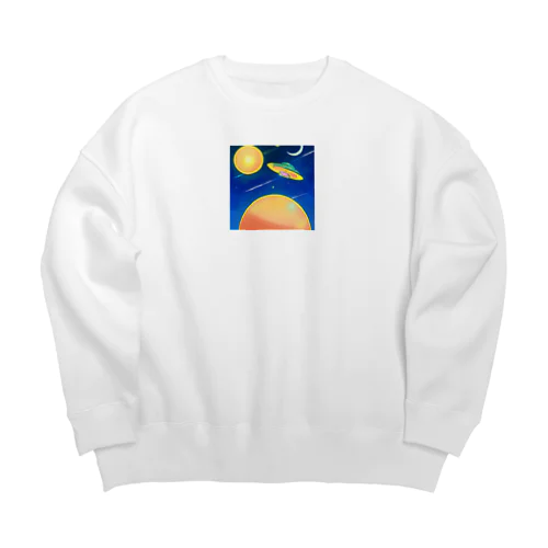 Moonlit Night Big Crew Neck Sweatshirt