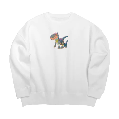 ロボット風の恐竜くん Big Crew Neck Sweatshirt