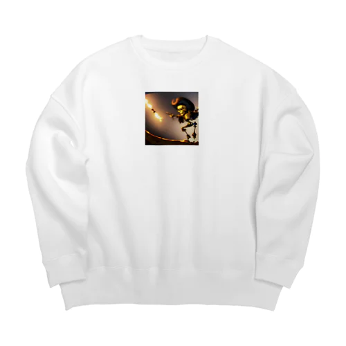 海賊骸骨 Big Crew Neck Sweatshirt