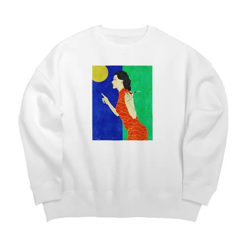 チャイナタバコ Big Crew Neck Sweatshirt