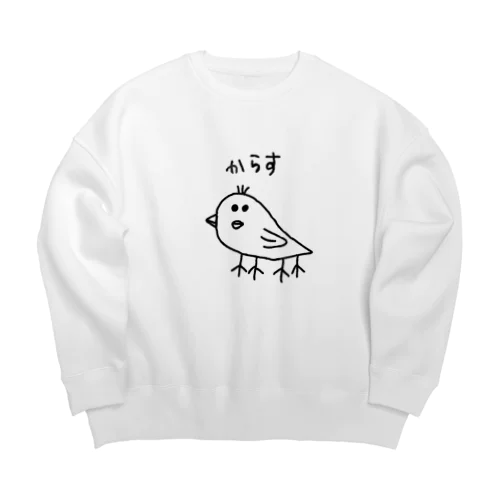 美からす Big Crew Neck Sweatshirt