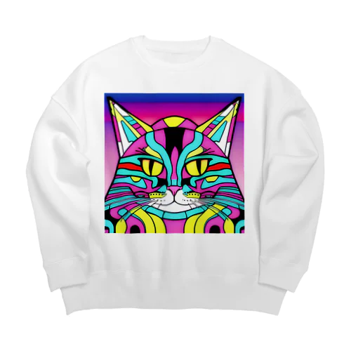 Japan Cat #4 Big Crew Neck Sweatshirt