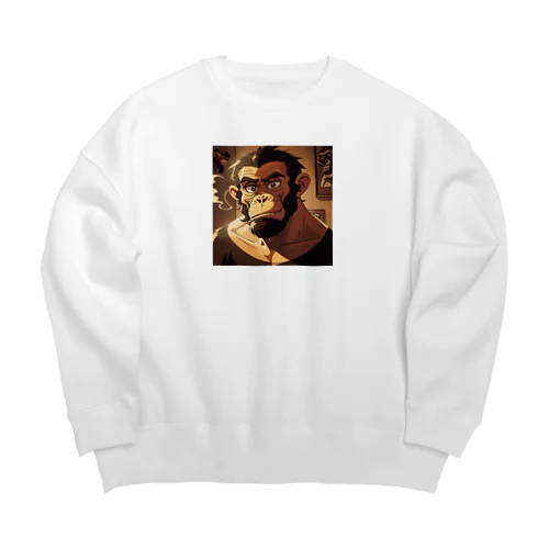 退屈な類人猿 Big Crew Neck Sweatshirt
