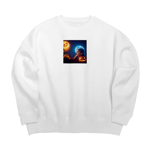 ハッピーハロウィン Big Crew Neck Sweatshirt