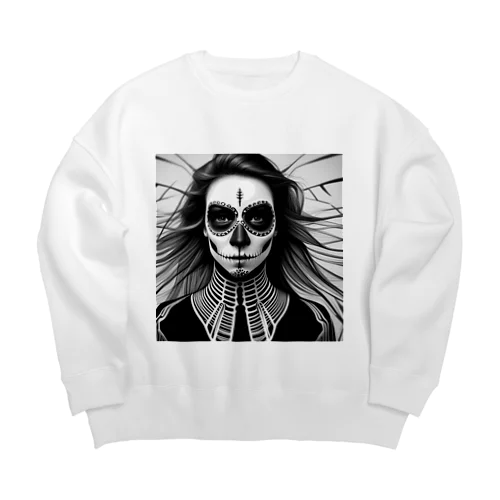 ハロウィン女性メイク Big Crew Neck Sweatshirt