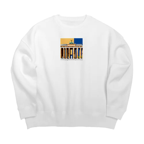 ドイツの風景のピクセルアート Big Crew Neck Sweatshirt