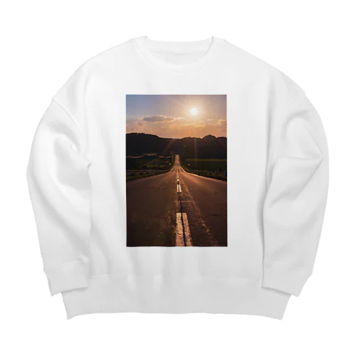 夕陽の向こうは Big Crew Neck Sweatshirt