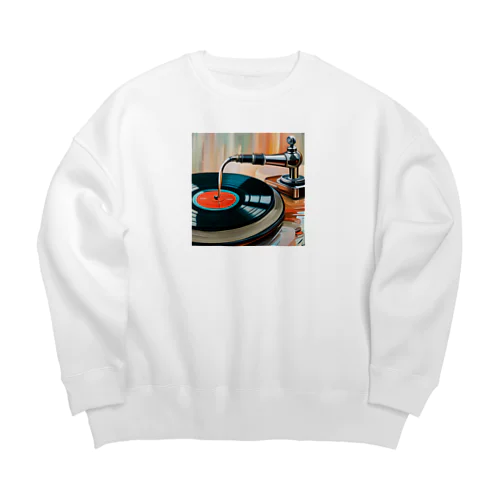 vintageなレコード Big Crew Neck Sweatshirt