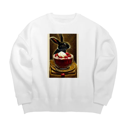 うさぎとスイーツ２ Big Crew Neck Sweatshirt