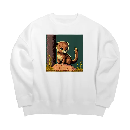 ドット絵のマングース Big Crew Neck Sweatshirt