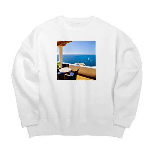 シーサイドカフェグッズ Big Crew Neck Sweatshirt