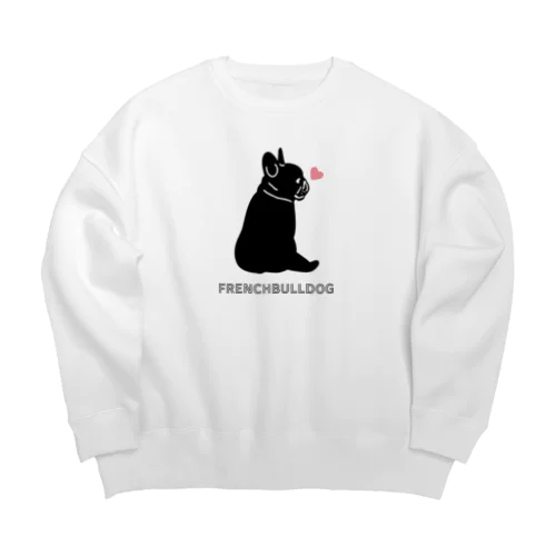 見返りフレブルちゃん（ブリンドル） Big Crew Neck Sweatshirt