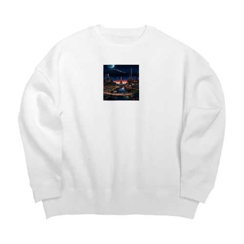 未来のエッフェル塔 Big Crew Neck Sweatshirt