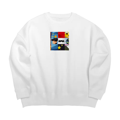 イケキャラ Big Crew Neck Sweatshirt