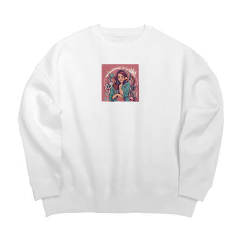 マイコレクション 美しい女性 Big Crew Neck Sweatshirt